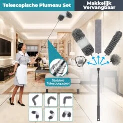 NovaBeau Plumeau Met Telescoopsteel – Microvezel Ragebol Uitschuifbaar - 9-delig Duster Set Met Voegenborstel – RVS Stoffer – Grijs Chenille Borstel – Wasbaar En Draaibaar 13 NovaBeau Plumeau Met Telescoopsteel – Microvezel Ragebol Uitschuifbaar - 9-delig Duster Set Met Voegenborstel – RVS Stoffer – Grijs Chenille Borstel – Wasbaar En Draaibaar -Schoonmaakartikelen Winkel 1200x1200 1010