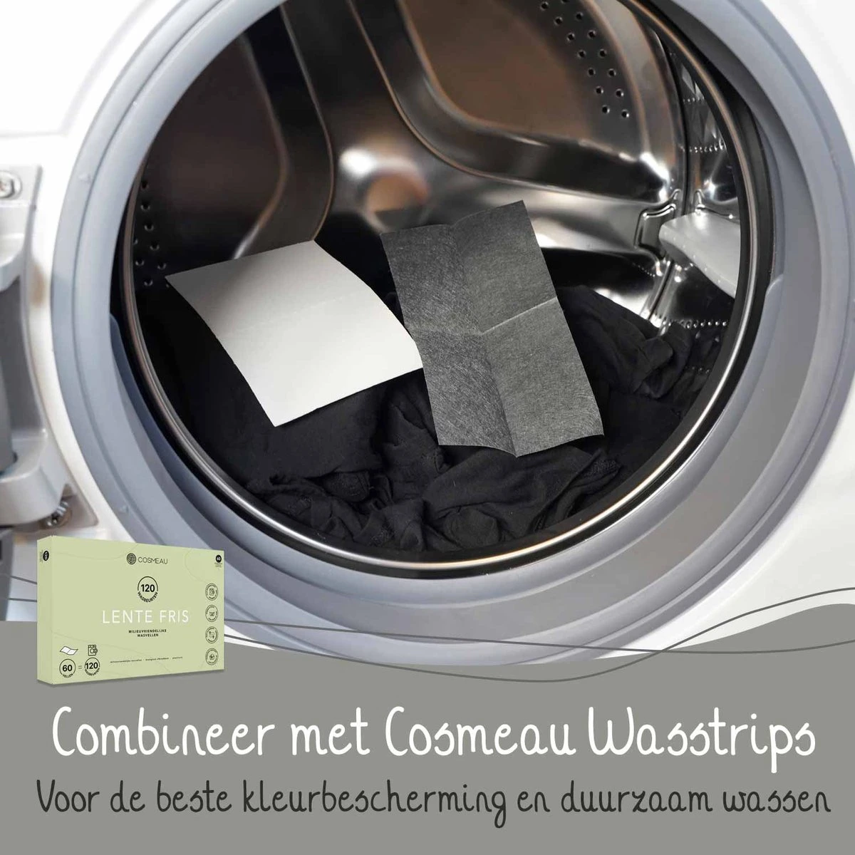 Cosmeau Zwart Donkere Was Color Protect Wasstrips 30 Wasbeurten Wasvellen Sheets Eco Laundry Strips 5 Cosmeau Zwart Donkere Was Color Protect Wasstrips 30 Wasbeurten Wasvellen Sheets Eco Laundry Strips - Afbeelding 3