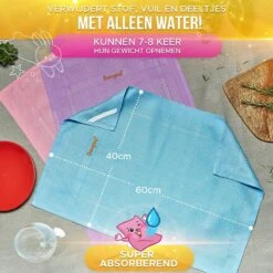 SWOOPIES [Set Van 3] Professionele Microvezeldoeken, Duurzaam Poetsen Met Enkel Water 60 X 40 Cm Streep-/Lint-Vrij, Ultrazachte & Grote Premium Doeken Voor Keuken, Badkamer, Raam, Auto -Schoonmaakartikelen Winkel 1200x1200 1253