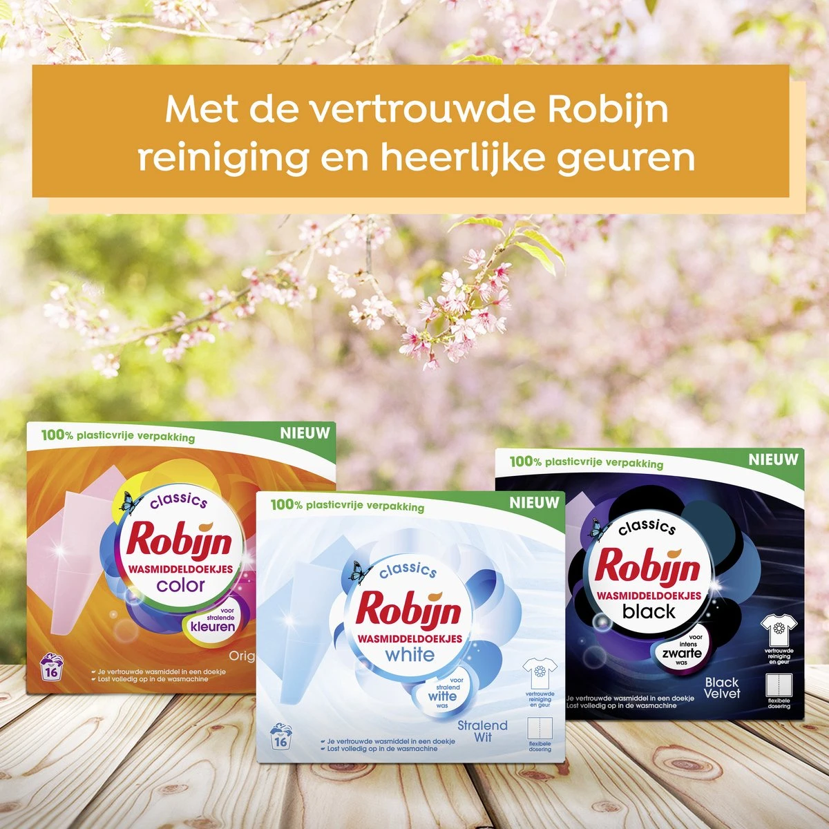 Robijn Classics Stralend Wit Wasmiddeldoekjes - 4 X 16 Wasstrips - Voordeelverpakking 8 Robijn Classics Stralend Wit Wasmiddeldoekjes - 4 X 16 Wasstrips - Voordeelverpakking - Afbeelding 6