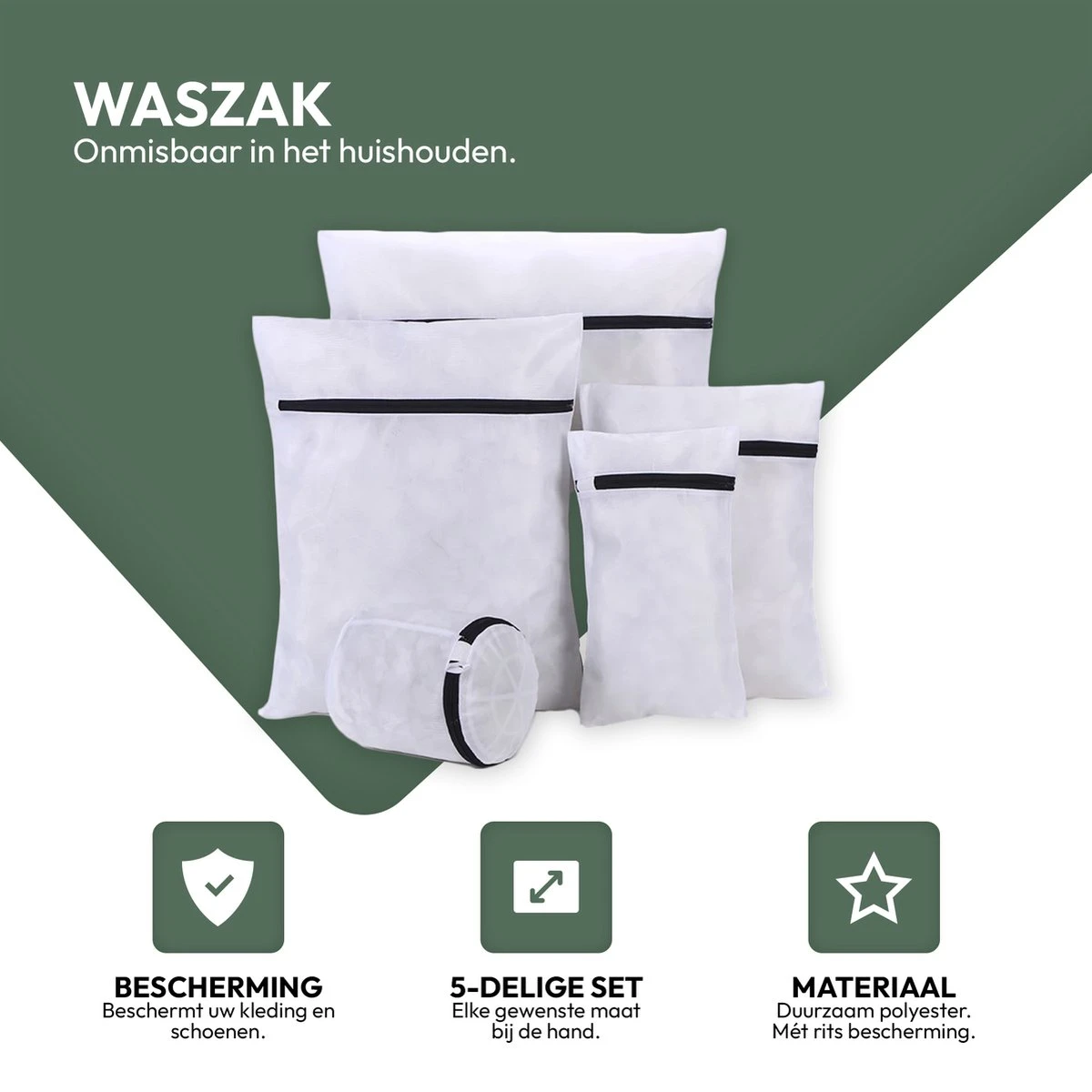 Merkloos Waszakken | Set Van 5 Waszakjes Met Rits - Waszak - Wasnet - Kledingzakjes - BH Was Zakjes - Laundry Bag Set Voor Ondergoed - Kleding - Delicaat Wasgoed - Wasmachine Zakjes - Wasgoed 9 Merkloos Waszakken | Set Van 5 Waszakjes Met Rits - Waszak - Wasnet - Kledingzakjes - BH Was Zakjes - Laundry Bag Set Voor Ondergoed - Kleding - Delicaat Wasgoed - Wasmachine Zakjes - Wasgoed - Afbeelding 7