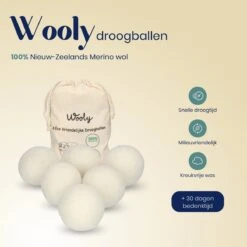 Wooly Drogerballen - 6 Wasdroger Ballen - Duurzaam - Wol - Herbruikbare Wasballen - Wasbol - Wasverzachter 17 Wooly Drogerballen - 6 Wasdroger Ballen - Duurzaam - Wol - Herbruikbare Wasballen - Wasbol - Wasverzachter -Schoonmaakartikelen Winkel 1200x1200 396