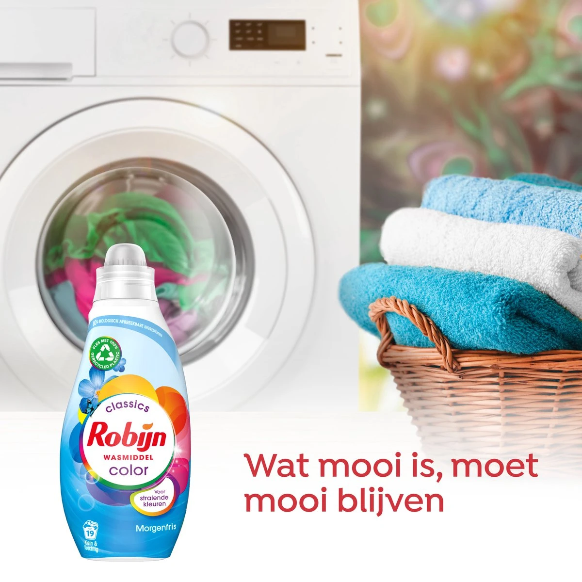 Robijn Klein & Krachtig Classics Color Morgenfris Vloeibaar Wasmiddel - 8 X 19 Wasbeurten - Voordeelverpakking 6 Robijn Klein & Krachtig Classics Color Morgenfris Vloeibaar Wasmiddel - 8 X 19 Wasbeurten - Voordeelverpakking - Afbeelding 4