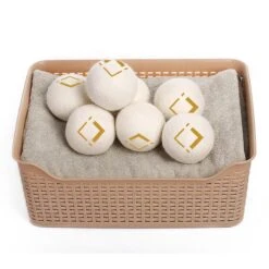 LuxerLiving Wasbol Set Van 6 - Droogt Tot 30% Sneller - Wasverzachter - Droger Ballen - Dryer Balls - Ecologisch - 100% Wol -Schoonmaakartikelen Winkel 1200x1200 466