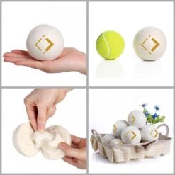LuxerLiving Wasbol Set Van 6 - Droogt Tot 30% Sneller - Wasverzachter - Droger Ballen - Dryer Balls - Ecologisch - 100% Wol -Schoonmaakartikelen Winkel 1200x1200 467