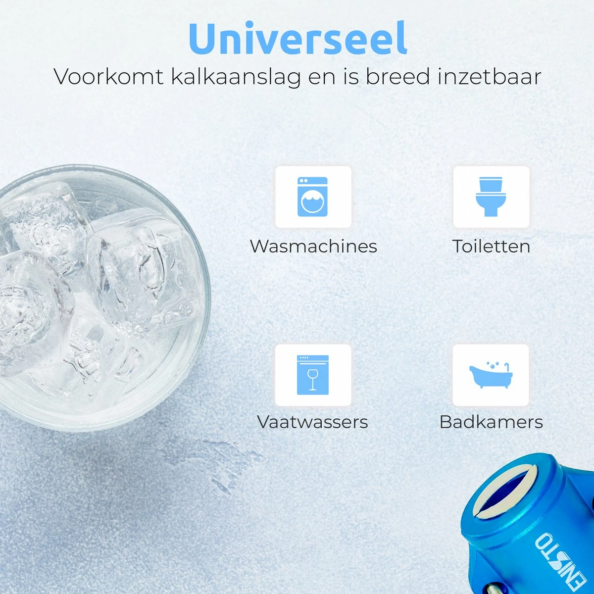ENISTO® Magnetische Waterontharder Small – Waterontharder Magneet – Douchefilter – Waterontkalker – Waterverzachter – Antikalk – Blauw – RVS 7 ENISTO® Magnetische Waterontharder Small – Waterontharder Magneet – Douchefilter – Waterontkalker – Waterverzachter – Antikalk – Blauw – RVS - Afbeelding 5