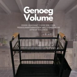 Afdruiprek - Zwart/ Met Flexibele Water Afvoer/ Borden, Pannen Bestek/ RVS/ Lichtgewicht/ Lekbak/ Luxe Uitvoering 11 Afdruiprek - Zwart/ Met Flexibele Water Afvoer/ Borden, Pannen Bestek/ RVS/ Lichtgewicht/ Lekbak/ Luxe Uitvoering -Schoonmaakartikelen Winkel 1200x1200 697