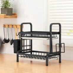 Dish Drying Rack Drainer Afdruiprek Metaal Afvoerafdruiprek Met Druppelbak Black Decker Droogrek Zwart Afdruiprek Brabantiaafdruiprek Metaal Muur -Schoonmaakartikelen Winkel 1200x1200 703