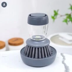 Afwasborstel Met Zeepdispenser – Met 3 Verschillende Opzet Stukken – Inclusief Houder – Grijs – Afwas Borstel Zeepreservoir – Zeep Handborstel – Doseerpomp – Afwasmiddel Dispenser – Navulbaar -Schoonmaakartikelen Winkel 1200x1200 767
