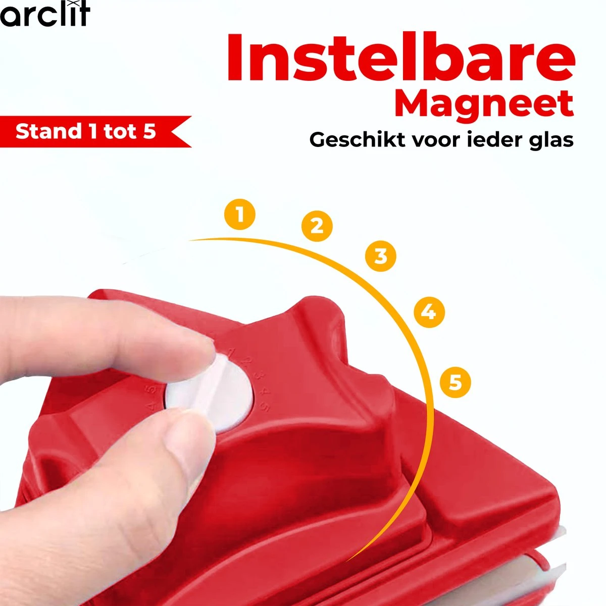 Arclit® | Magnetische Ramenwasser 4-35mm | Geschikt Voor HR / HR+++ | Verstelbare Ruitenreiniger & Raamwisser 4 Arclit® | Magnetische Ramenwasser 4-35mm | Geschikt Voor HR / HR+++ | Verstelbare Ruitenreiniger & Raamwisser - Afbeelding 2