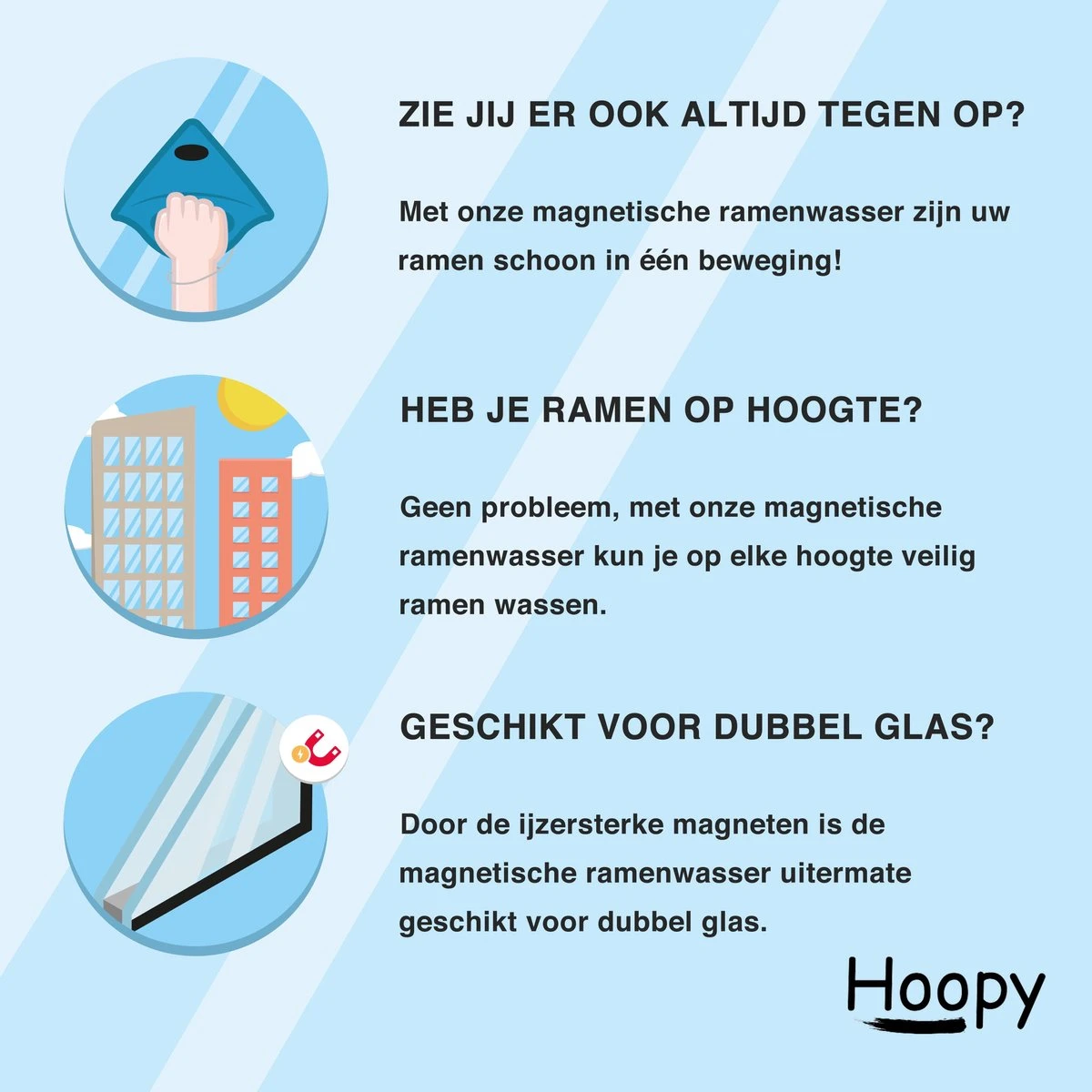 Hoopy Pro™ Magnetische Raamwasser - Magnetische Raamwasser Voor Dubbel Glas - Ruitenreiniger - Ramenwasser 9 Hoopy Pro™ Magnetische Raamwasser - Magnetische Raamwasser Voor Dubbel Glas - Ruitenreiniger - Ramenwasser - Afbeelding 8