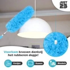 JUST23 Plumeau Uitschuifbaar Met Telescoopsteel – 60 Tot 140 Cm – Ragebol – Stoffer – Duster - Blauw - Incl. Microfiber Doek 12 JUST23 Plumeau Uitschuifbaar Met Telescoopsteel – 60 Tot 140 Cm – Ragebol – Stoffer – Duster - Blauw - Incl. Microfiber Doek -Schoonmaakartikelen Winkel 1200x1200 824