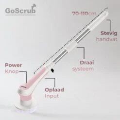 GoScrub® Elektrische Schoonmaakborstel – Elektrische Schrobber - Schrobborstel – Voor Badkamer Of Keuken – Schrobber Met Steel – Luiwagen – Polijstmachine - Roze 18 GoScrub® Elektrische Schoonmaakborstel – Elektrische Schrobber - Schrobborstel – Voor Badkamer Of Keuken – Schrobber Met Steel – Luiwagen – Polijstmachine - Roze -Schoonmaakartikelen Winkel 1200x1200 831