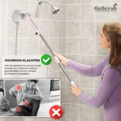 GoScrub® Elektrische Schoonmaakborstel – Elektrische Schrobber - Schrobborstel – Voor Badkamer Of Keuken – Schrobber Met Steel – Luiwagen – Polijstmachine - Roze 21 GoScrub® Elektrische Schoonmaakborstel – Elektrische Schrobber - Schrobborstel – Voor Badkamer Of Keuken – Schrobber Met Steel – Luiwagen – Polijstmachine - Roze -Schoonmaakartikelen Winkel 1200x1200 834
