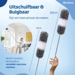 Woodoro Ragebol Uitschuifbaar Complete 9-Delige Set - Verstelbare Telescoopsteel - Plumeau - RVS - Zwart & Grijs 22 Woodoro Ragebol Uitschuifbaar Complete 9-Delige Set - Verstelbare Telescoopsteel - Plumeau - RVS - Zwart & Grijs -Schoonmaakartikelen Winkel 1200x1200 902