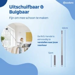 Woodoro Ragebol Uitschuifbaar Complete 9-Delige Set - Verstelbare Telescoopsteel - Plumeau - RVS - Zwart & Grijs 23 Woodoro Ragebol Uitschuifbaar Complete 9-Delige Set - Verstelbare Telescoopsteel - Plumeau - RVS - Zwart & Grijs -Schoonmaakartikelen Winkel 1200x1200 903