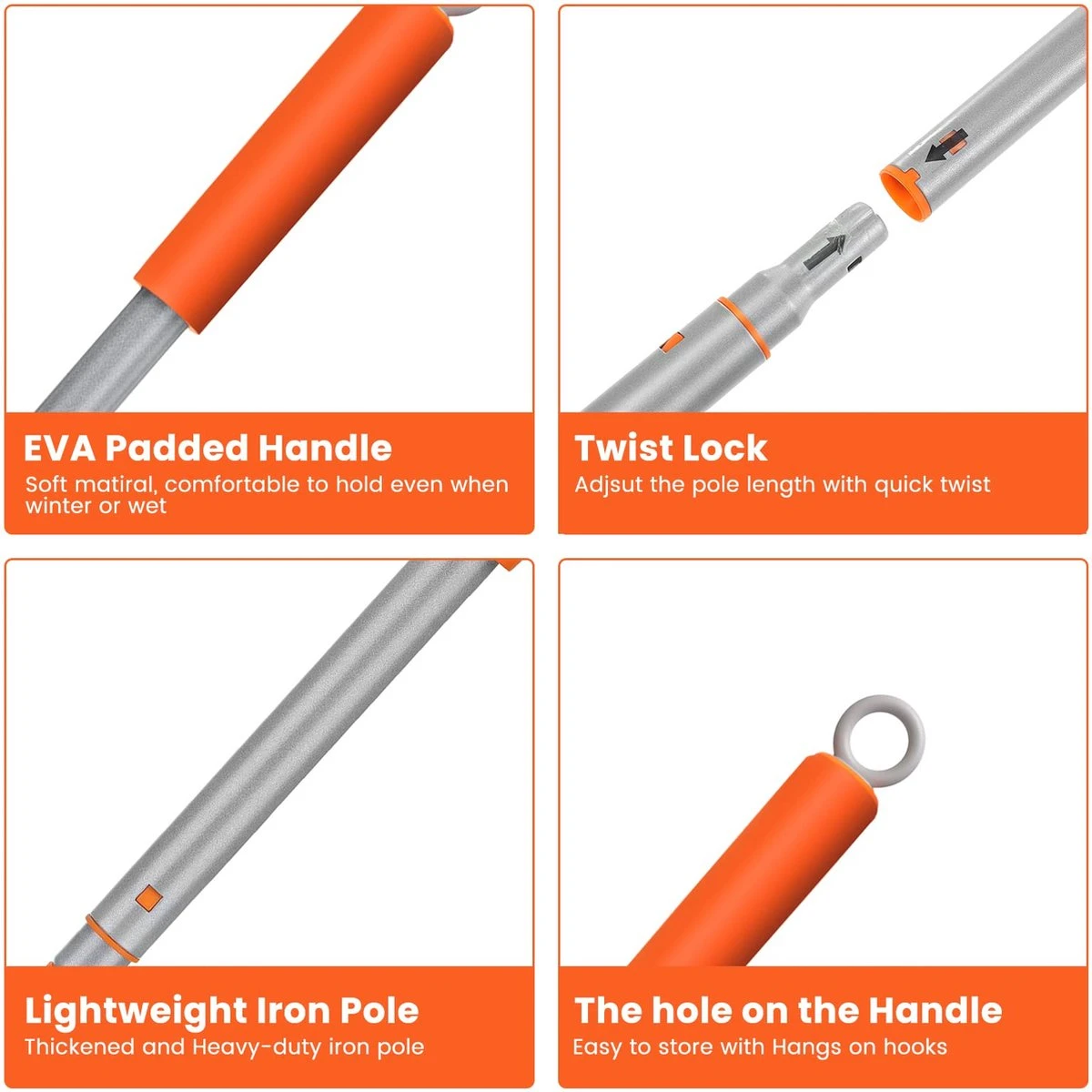 Merkloos Badkamer Reinigingsborstel - Badkamerschrobborstel - Reinigingsborstel - Met Afneembare Telescopische Handgreep En 180° Verstelbare Gezamenlijke Reinigingsborstel - Lange Steel 107 Cm 9 Merkloos Badkamer Reinigingsborstel - Badkamerschrobborstel - Reinigingsborstel - Met Afneembare Telescopische Handgreep En 180° Verstelbare Gezamenlijke Reinigingsborstel - Lange Steel 107 Cm - Afbeelding 7