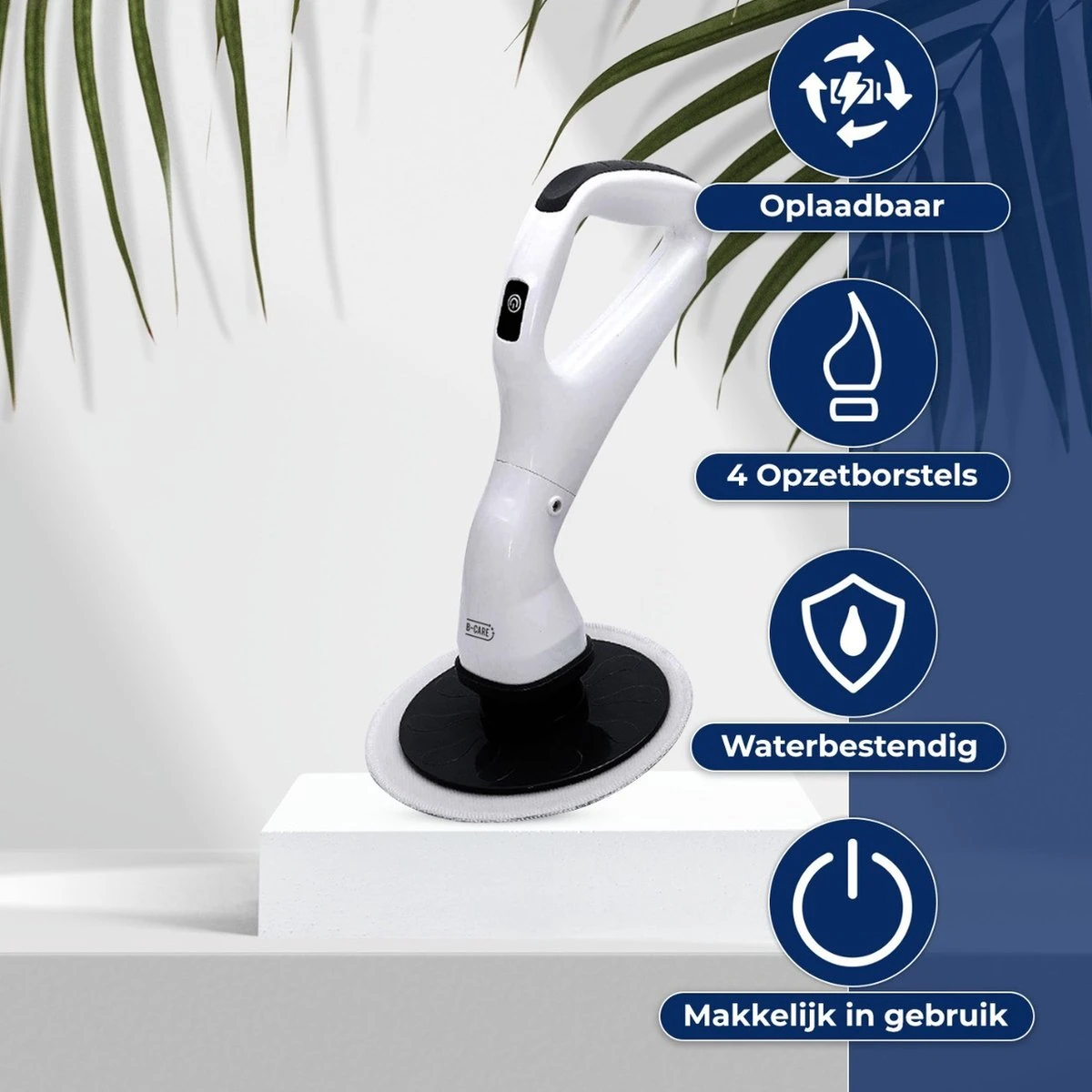 B-care Elektrische Schoonmaakborstel - 4 Opzetstukken - Wasborstel - Poetsmachine - Schrobborstel - Handborstel - Werkborstel - Schrobber - Boorborstel - Schoonmaakmiddelen - Reinigingsborstel 12 B-care Elektrische Schoonmaakborstel - 4 Opzetstukken - Wasborstel - Poetsmachine - Schrobborstel - Handborstel - Werkborstel - Schrobber - Boorborstel - Schoonmaakmiddelen - Reinigingsborstel - Afbeelding 10