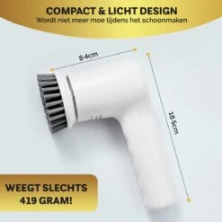 MostEssential Premium Elektrische Schoonmaakborstel 2023 Model – Elektrische Schrobber - Schrobborstel - Poetsmachine – Voor Badkamer Of Keuken - Inclusief 4 Borstelkoppen 17 MostEssential Premium Elektrische Schoonmaakborstel 2023 Model – Elektrische Schrobber - Schrobborstel - Poetsmachine – Voor Badkamer Of Keuken - Inclusief 4 Borstelkoppen -Schoonmaakartikelen Winkel 1200x1200 979