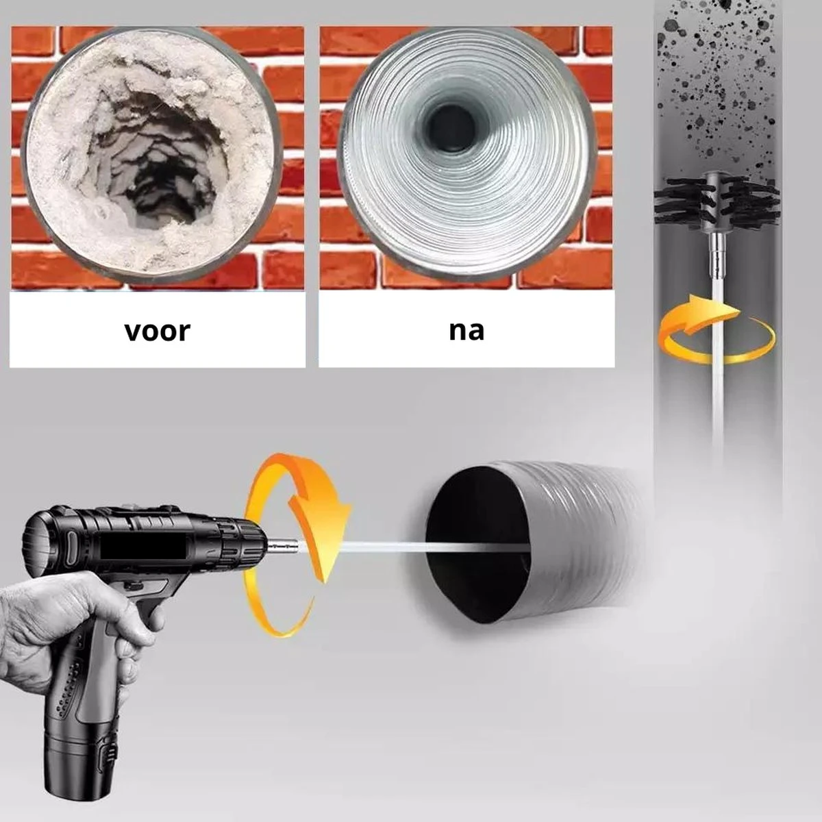 NIRAX Professionele Schoorsteenveegset Verstelbaar Tot 9 Meter – Schoorsteenveger - Veegkit – Schoorsteen Borstel - Schoorsteenreiniger - Borstel Set - Kachel - Onderhoud 4 NIRAX Professionele Schoorsteenveegset Verstelbaar Tot 9 Meter – Schoorsteenveger - Veegkit – Schoorsteen Borstel - Schoorsteenreiniger - Borstel Set - Kachel - Onderhoud - Afbeelding 2