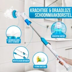 Strex Elektrische Schoonmaakborstel - Draadloze Schrobborstel - Schrobber - 3 Opzetstukken - Telescoopsteel - Poetsmachine Met Krachtige Accu 13 Strex Elektrische Schoonmaakborstel - Draadloze Schrobborstel - Schrobber - 3 Opzetstukken - Telescoopsteel - Poetsmachine Met Krachtige Accu -Schoonmaakartikelen Winkel 1200x1200 990