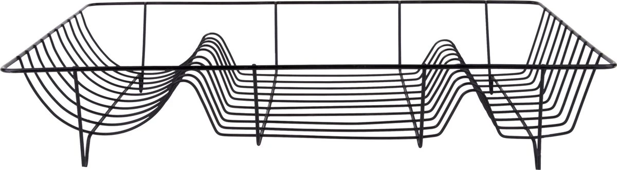 Present Time Afdruiprek - Linea Zwart Met Mat Zwarte Tray - 49x32x9,5cm 4 Present Time Afdruiprek - Linea Zwart Met Mat Zwarte Tray - 49x32x9,5cm - Afbeelding 2