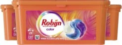 Robijn Color 3 In 1 Wascapsules - 3 X 29 Wasbeurten - Halfjaarbox -Schoonmaakartikelen Winkel 1200x449