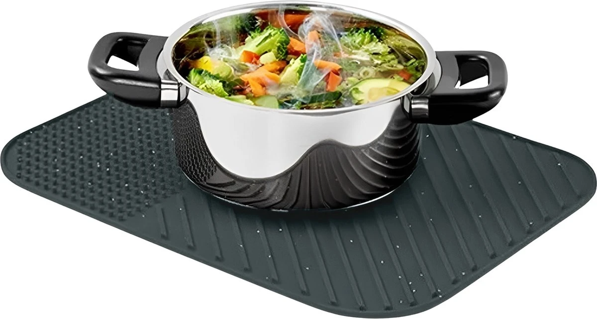 Alpina Afdruipmat - Droogmat - Siliconen - 26,5x34,5 Cm - Grijs 7 Alpina Afdruipmat - Droogmat - Siliconen - 26,5x34,5 Cm - Grijs - Afbeelding 5