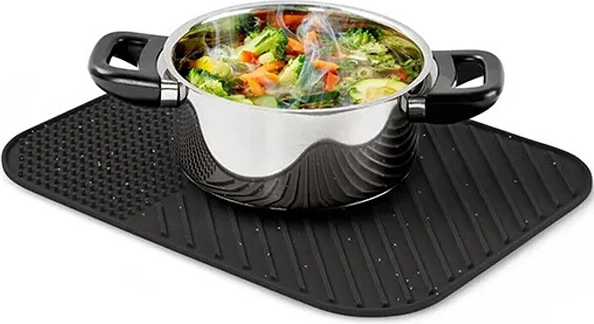 Merkloos Afdruipmat Met GRATIS Afwasborstel - Droogmat - Afdruipmat Siliconen - BPA Vrij - Afdruipmat Voor Afwas - Zwart 6 Merkloos Afdruipmat Met GRATIS Afwasborstel - Droogmat - Afdruipmat Siliconen - BPA Vrij - Afdruipmat Voor Afwas - Zwart - Afbeelding 4