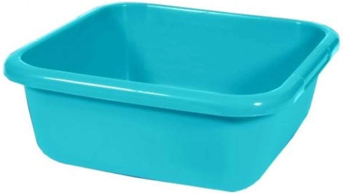 Curver Afwasbak Vierkant - 15L - Blauw 2 Curver Afwasbak Vierkant - 15L - Blauw