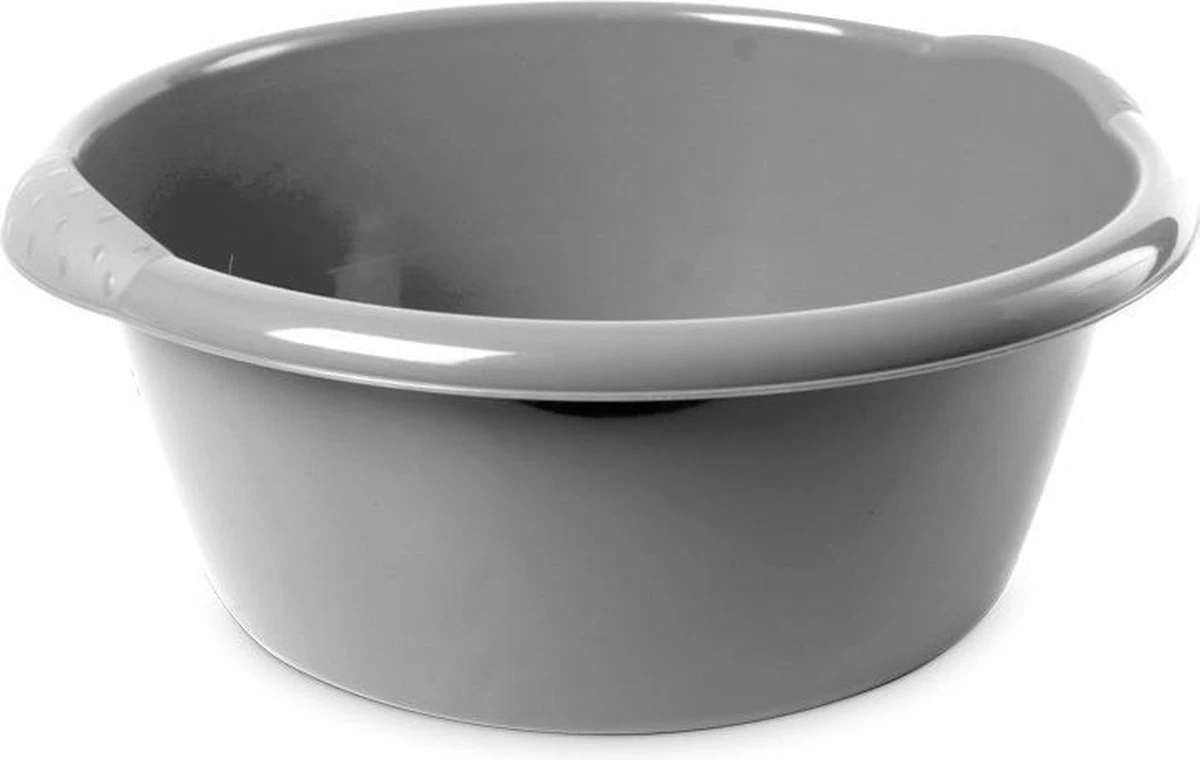 Ronde Afwasteil/afwasbak Zilver 6 Liter 32 X 13 Cm - Florencia Teilen - Kunststof/plastic Schoonmaakemmer/sopemmer Teiltje 3 Ronde Afwasteil/afwasbak Zilver 6 Liter 32 X 13 Cm - Florencia Teilen - Kunststof/plastic Schoonmaakemmer/sopemmer Teiltje