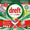 Dreft Platinum Plus All In One - Vaatwastabletten - Citroen - Voordeelverpakking 5 X 16 Stuks