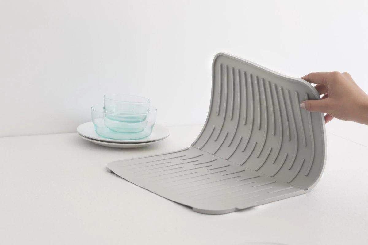 Brabantia SinkSide Afdruipmat - Siliconen - Mid Grey 7 Brabantia SinkSide Afdruipmat - Siliconen - Mid Grey - Afbeelding 5