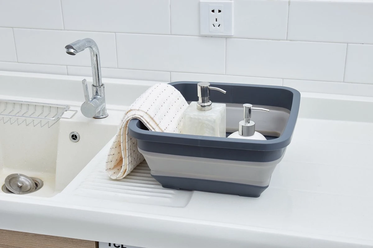 YUGN BLACK Opvouwbare Afwasteil 9 Liter - Afwasbak Teil Wasteil - Afwasbak Vierkant - Afwasteil Opvouwbaar - Ruimtebesparend - Cadeau Tip 5 YUGN BLACK Opvouwbare Afwasteil 9 Liter - Afwasbak Teil Wasteil - Afwasbak Vierkant - Afwasteil Opvouwbaar - Ruimtebesparend - Cadeau Tip - Afbeelding 3