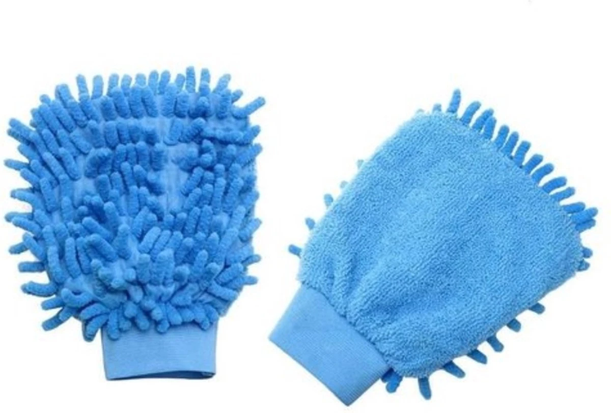 Merkloos Microvezel Autowashandschoen – Microvezel Schoonmaakhandschoen Dubbelzijdig - Auto Wassen - 2 Stuks - Blauw 2 Merkloos Microvezel Autowashandschoen – Microvezel Schoonmaakhandschoen Dubbelzijdig - Auto Wassen - 2 Stuks - Blauw