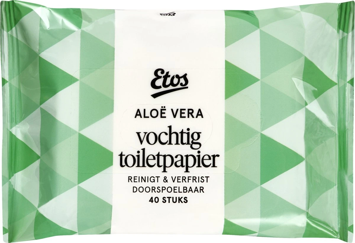 Etos Vochtig Toiletpapier – Aloë Vera – 480 Stuks (12 X 40) - Megabox 4 Etos Vochtig Toiletpapier – Aloë Vera – 480 Stuks (12 X 40) - Megabox - Afbeelding 2