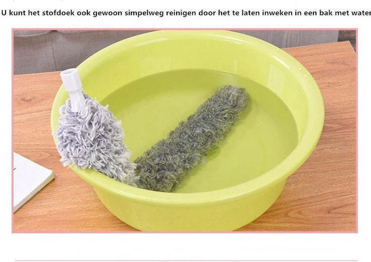 Plumeau/met Telescoopsteel/uitschuifbaar/microvezel Buigbare Borstelkop/9 X 126cm Max-lengte179cm 8 Plumeau/met Telescoopsteel/uitschuifbaar/microvezel Buigbare Borstelkop/9 X 126cm Max-lengte179cm - Afbeelding 6