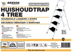 Benson Huishoudtrap 4 Treden - Anti Slip 15 Benson Huishoudtrap 4 Treden - Anti Slip -Schoonmaakartikelen Winkel 1200x866 1