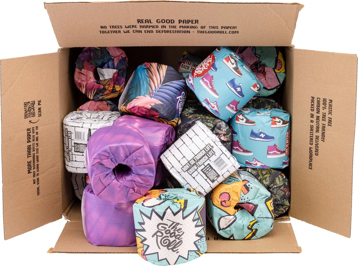 THE GOOD ROLL Toiletpapier 2-laags - 400 Vellen - 48 Stuks - The Cheerful Choice 3 THE GOOD ROLL Toiletpapier 2-laags - 400 Vellen - 48 Stuks - The Cheerful Choice