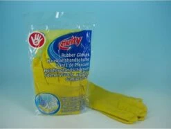 Multy - Huishoudhandschoenen Maat S - Natuurlatex/Kantoen - Geel -Schoonmaakartikelen Winkel 1200x903