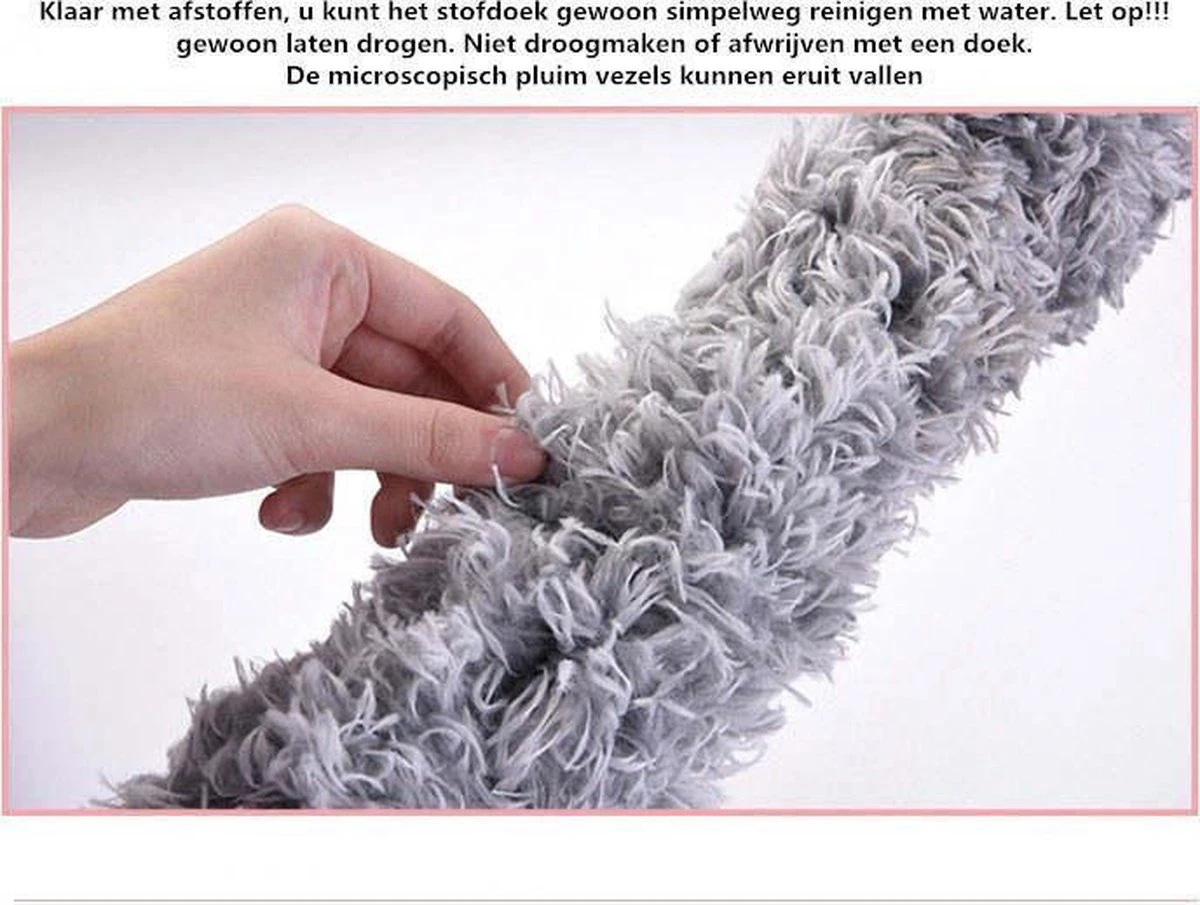 Plumeau/met Telescoopsteel/uitschuifbaar/microvezel Buigbare Borstelkop/9 X 126cm Max-lengte179cm 10 Plumeau/met Telescoopsteel/uitschuifbaar/microvezel Buigbare Borstelkop/9 X 126cm Max-lengte179cm - Afbeelding 8