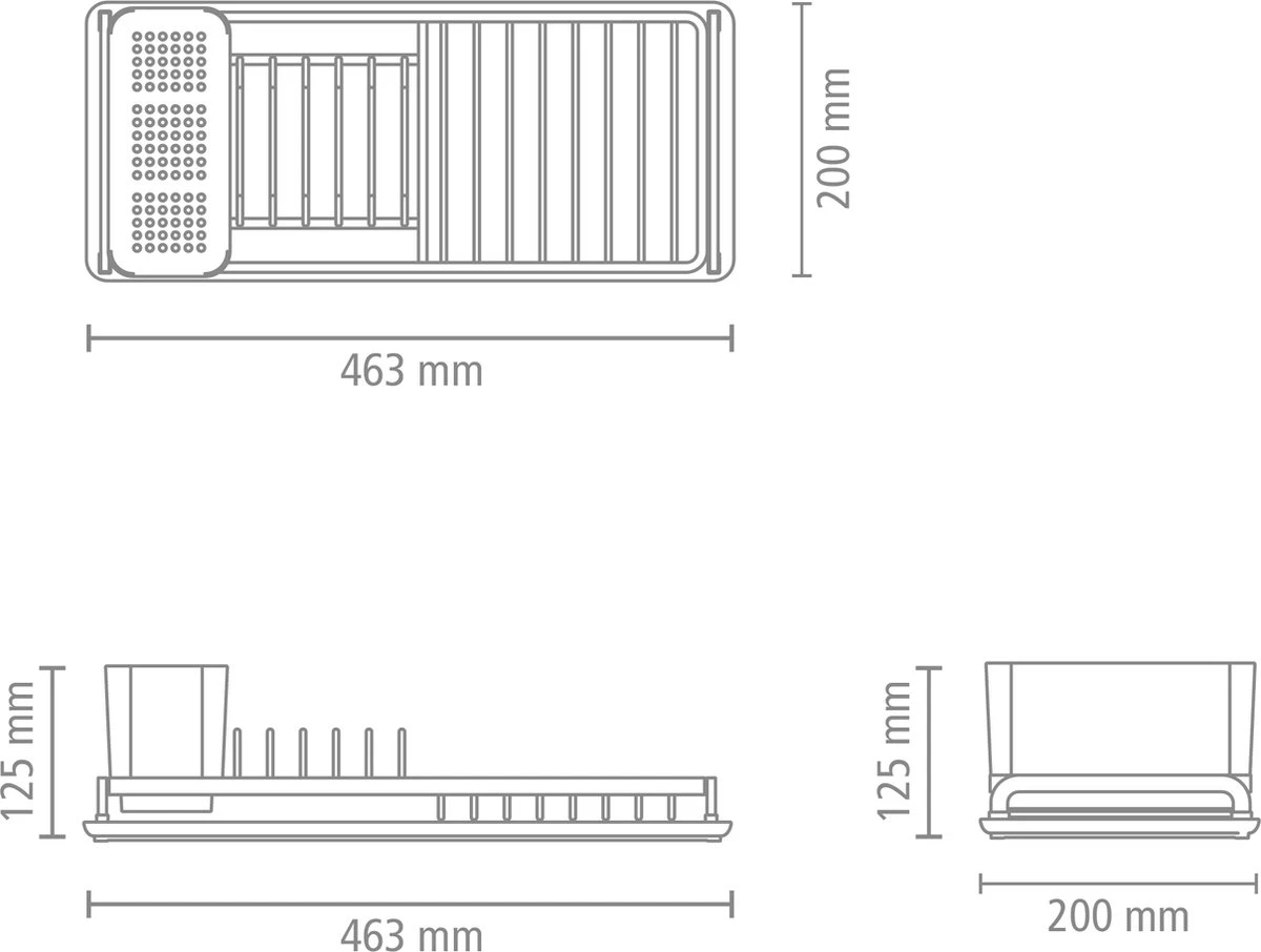 Brabantia SinkSide Afdruiprek Compact - Mid Grey 11 Brabantia SinkSide Afdruiprek Compact - Mid Grey - Afbeelding 9