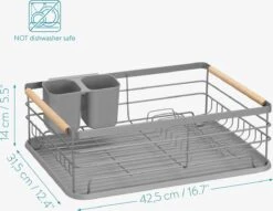 Navaris Afdruiprek Met Uitneembare Bestekhouder - Afwasrek Met Losse Lekbak - Vaatwasrek Met Plateau - Voor Bestek, Borden, Schalen En Pannen 13 Navaris Afdruiprek Met Uitneembare Bestekhouder - Afwasrek Met Losse Lekbak - Vaatwasrek Met Plateau - Voor Bestek, Borden, Schalen En Pannen -Schoonmaakartikelen Winkel 1200x930 2