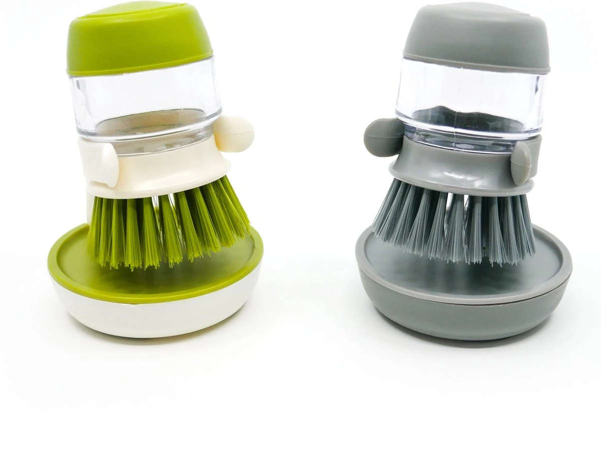 In Round Afwasborstel Met Zeepdispenser / Zeepreservoir – Inclusief Houder – Grijs – Afwas Borstel – Zeep Handborstel – Doseerpomp – Afwasmiddel Dispenser – Navulbaar 9 In Round Afwasborstel Met Zeepdispenser / Zeepreservoir – Inclusief Houder – Grijs – Afwas Borstel – Zeep Handborstel – Doseerpomp – Afwasmiddel Dispenser – Navulbaar - Afbeelding 8