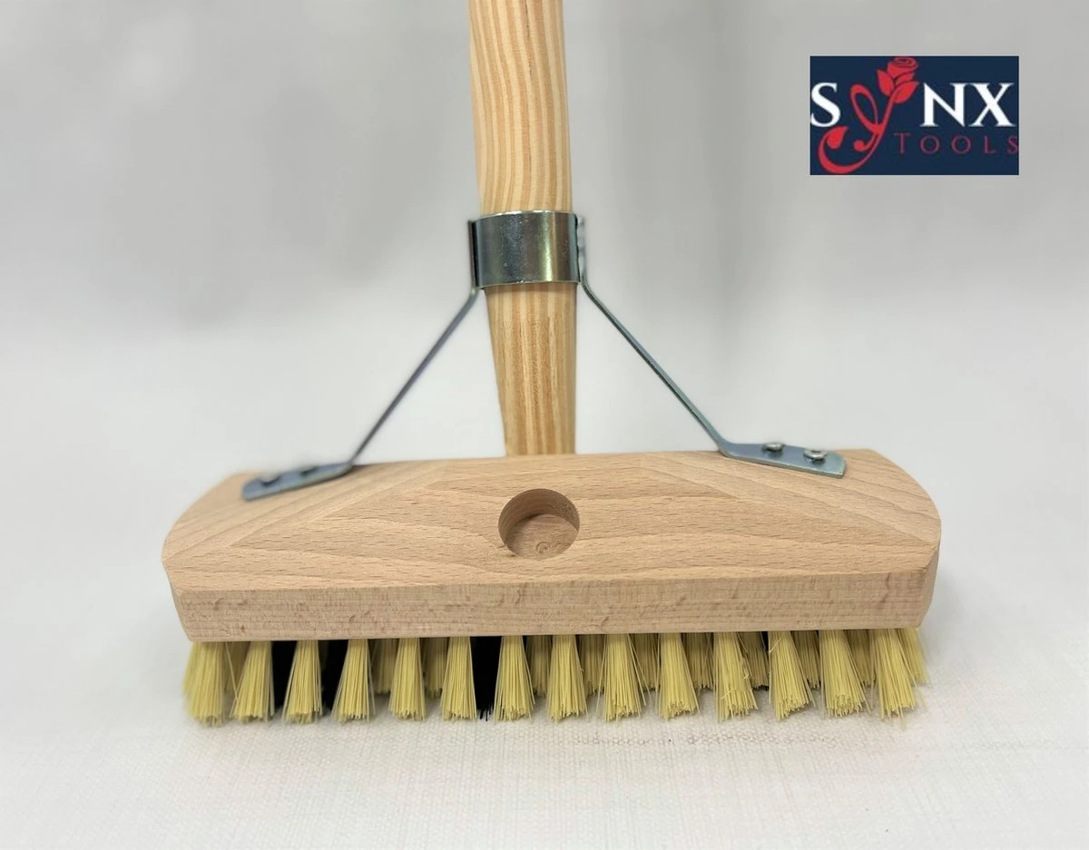 Synx Tools Luiwagen Fiber 22cm - Schrobber - Vloerschrobber - Schoonmaakbezem - Schrobborstels - Incl. Steel 150 Cm 8 Synx Tools Luiwagen Fiber 22cm - Schrobber - Vloerschrobber - Schoonmaakbezem - Schrobborstels - Incl. Steel 150 Cm - Afbeelding 6