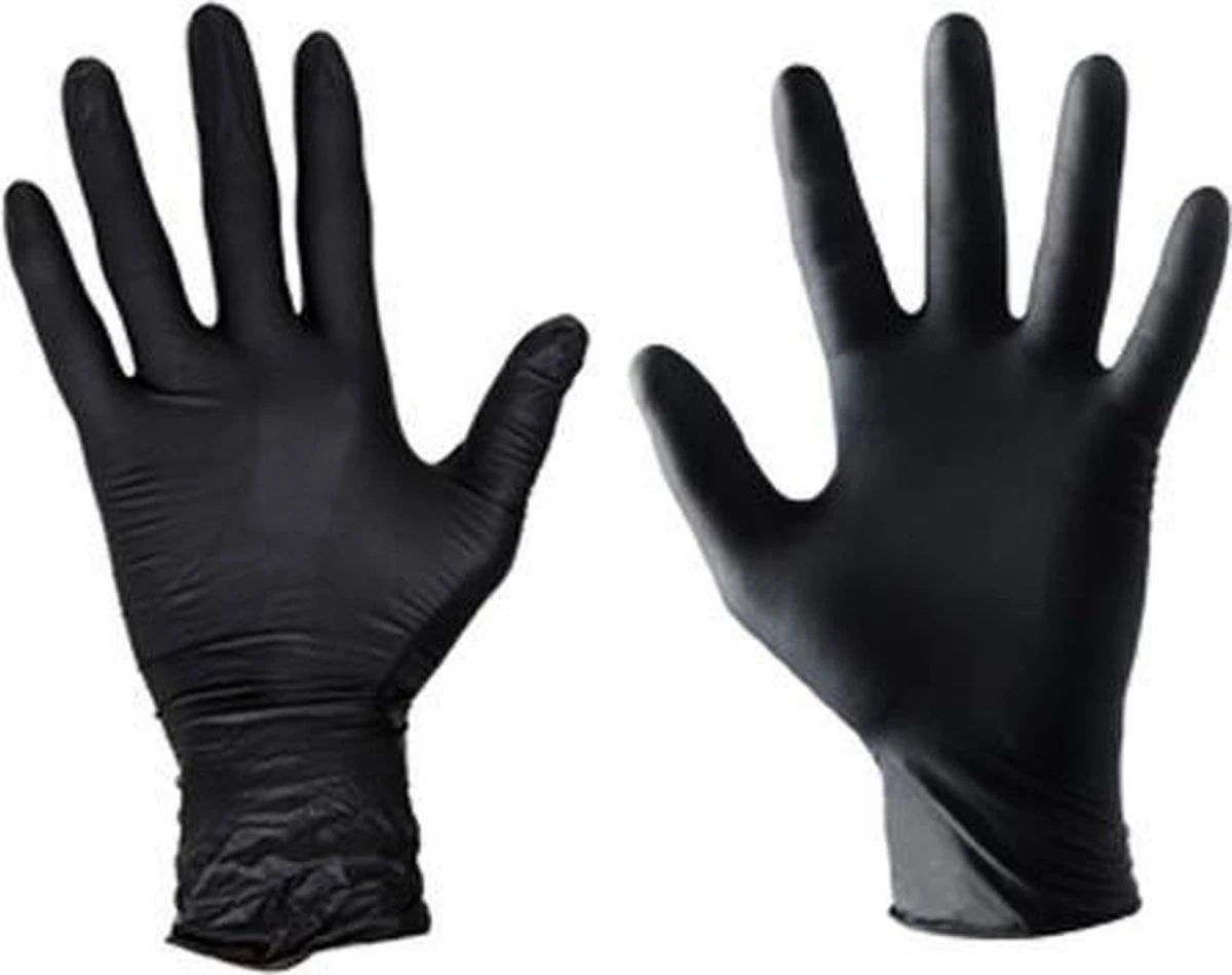 Handschoenen Wegwerp Nitril - Latex Vrij - Ongepoederd - Zwart - Maat L - 100 Stuks 7 Handschoenen Wegwerp Nitril - Latex Vrij - Ongepoederd - Zwart - Maat L - 100 Stuks - Afbeelding 5