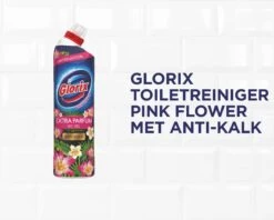 Glorix WC Powergel Toiletreiniger Pink Flower - 6 X 750 Ml - Voordeelverpakking -Schoonmaakartikelen Winkel 1200x961 2