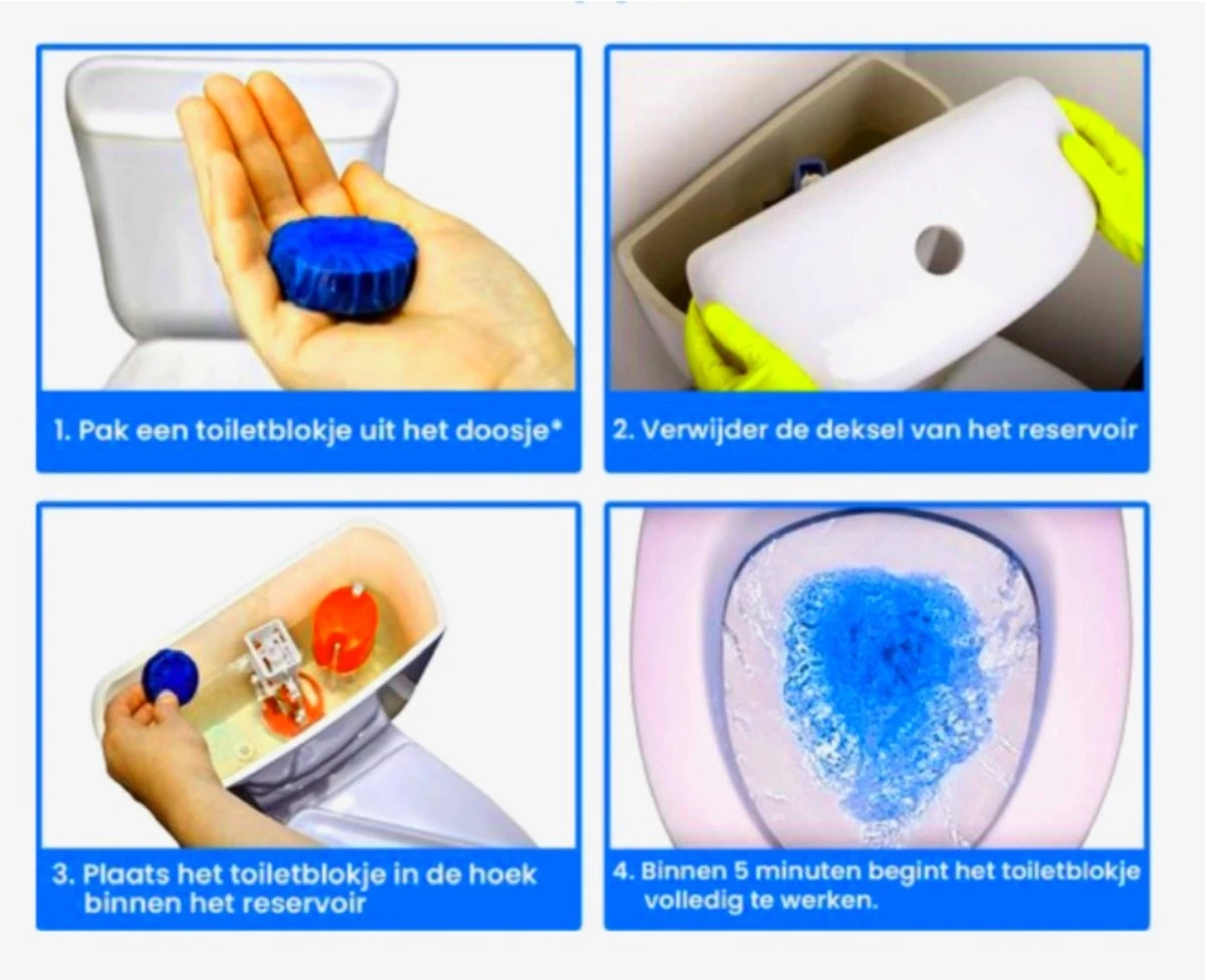 DONGOODS® Toiletblokjes Voor Inbouwreservoirs – WC-blokjes – Toiletblokken In Een Voordeelverpakking – 12 Stuks 6 DONGOODS® Toiletblokjes Voor Inbouwreservoirs – WC-blokjes – Toiletblokken In Een Voordeelverpakking – 12 Stuks - Afbeelding 4