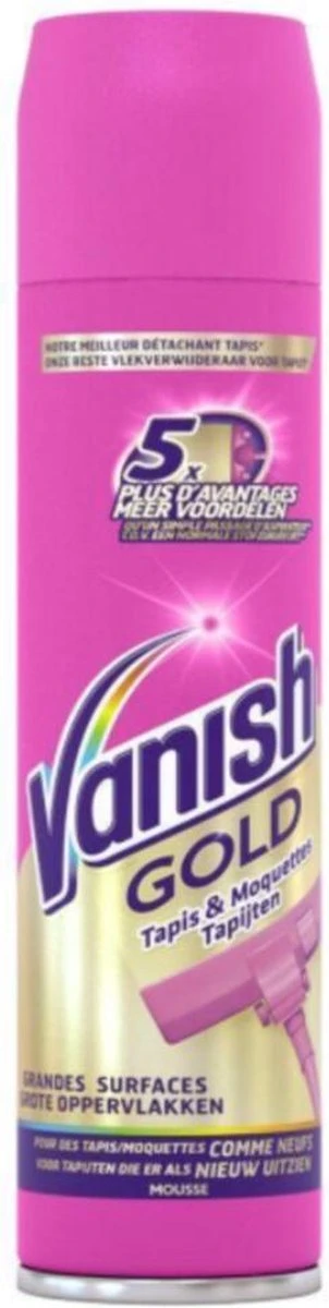 Vanish Gold Mousse Voor Tapijt Vlekkenverwijderaar - 600 Ml 5 Vanish Gold Mousse Voor Tapijt Vlekkenverwijderaar - 600 Ml - Afbeelding 3