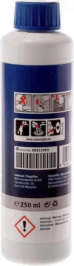 Bosch / Siemens Vaatwasser Reiniger - 250 Ml 8 Bosch / Siemens Vaatwasser Reiniger - 250 Ml -Schoonmaakartikelen Winkel 338x1200